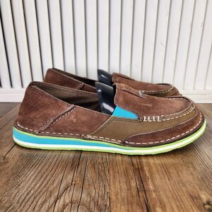 Ariat Cruiser Slip On Casual Shoes Womens Size 6.5 B Brown Suede Loafer 10017457